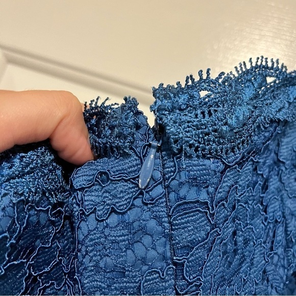 Nicholas Blue Lace Octavia Cocktail Dress Size 0 G - Picture 10 of 10